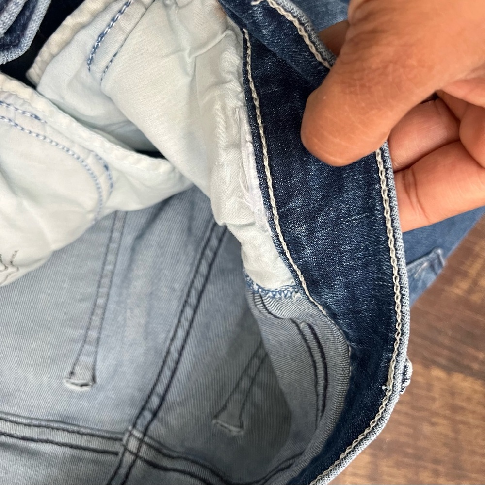 Mother Mid-Rise Dazzler ankle fray denim jeans weekend warrior 26 27 *READ* - Picture 5 of 12